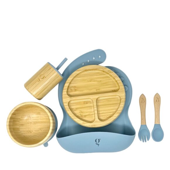 Baby / Toddler Bamboo Dinnerware With Suction Set of 6 Pieces - Picture 1 of 10